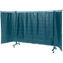 Verrijdbare beschermwand voor lassers, met gordijn, 3- dlg.