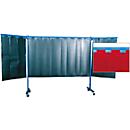 Verrijdbare beschermwand voor lassers, met lamellen, 3- dlg.