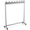 Verrijdbare staande kapstok - metaal - l. 1560 x D 500 x H 1750 mm