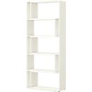 Verstelbare open kast TEMPIO, van hout, uittrekbaar, 5 OH, B 1000-1500 x D 330 x H 2130 mm, wit