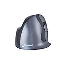 Vertikalmaus BakkerElkhuizen Evoluent D wireless small, ergonomisch, USB, 5 Tasten inkl. Scrollrad, verchromt