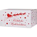 Verzenddozen Kerstslee - L 306 x B 221 x H 150 mm - wit en bruin - 20 stuks