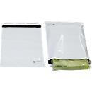 Verzendzakken, DHL conform, 325 x 400 mm, 1-voudige vaste sluiting &amp; flap van 50 mm, scheurbestendig, ondoorzichtig, Blue Angel, PCR coex film, 500 st.