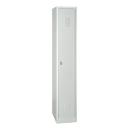 Vestiaire, 1 compartiment, l. 300 x H 1800 mm, gris clair RAL 7035, serrure à came batteuse, gris clair
