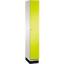 Vestiaire Cambio C+P, 1 compartiment, avec socle, L 300 x P 525 x H 1980 mm, gris clair/vert clown