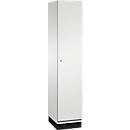 Vestiaire Cambio C+P, 1 compartiment, avec socle, L 400 x P 525 x H 1980 mm, gris clair