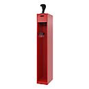 Vestiaire pompier C+P Evolo PRAKTUS, 1 compartiment, porte-casque, avec socle, patins de sol, L 300 x P 500 x H 1850 mm, RAL 3000 rouge feu