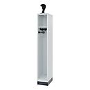Vestiaire pompiers C+P Evolo EXPERT, 1 compartiment, avec socle, L 300 x P 500 x H 1950 mm, RAL 7035 gris clair/RAL 7016 gris anthracite