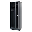 Vestiaire pompiers C+P Evolo, modèle KOMBI, 2 compartiments, H 1950 x L 700 x P 500 mm, socle, gris anthracite RAL 7016