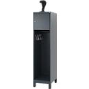 Vestiaire pompiers C+P Evolo, modèle YOUNGSTER, 1 compartiment, H 1630 x L 400 x P 500 mm, pieds, gris anthracite RAL 7016