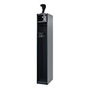 Vestiaire pompiers C+P Evolo PRAKTUS, 1 compartiment, porte-casque, avec socle, patins de sol, L 300 x P 500 x H 1850 mm, RAL 7016 gris anthracite