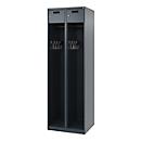 Vestiaire pompiers C+P Evolo PRAKTUS, 2 compartiments, avec socle, patins au sol, L 600 x P 500 x H 1850 mm, RAL 7016 gris anthracite