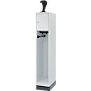 Vestiaire pompiers C+P Evolo Youngster, 1 compartiment, avec porte-casque, avec socle, L 300 x P 500 x H 1630 mm, RAL 7035 gris clair/RAL 7016 gris anthracite