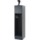 Vestiaire pompiers C+P Evolo Youngster, 1 compartiment, avec porte-casque, avec socle, L 400 x P 500 x H 1630 mm, RAL 7016 gris anthracite