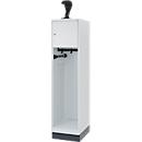 Vestiaire pompiers C+P Evolo Youngster, 1 compartiment, avec porte-casque, avec socle, L 400 x P 500 x H 1630 mm, RAL 7035 gris clair/RAL 7016 gris anthracite