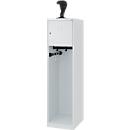 Vestiaire pompiers C+P Evolo Youngster, 1 compartiment, avec porte-casque, patins de sol, L 400 x P 500 x H 1530 mm, RAL 7035 gris clair