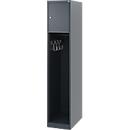 Vestiaire pompiers C+P Evolo Youngster, 1 compartiment, sans porte-casque, patins de sol, L 300 x P 500 x H 1530 mm, RAL 7016 gris anthracite