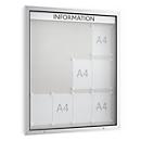 Vitrina de conforto, 70 mm de profundidade, alumínio prateado