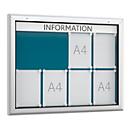 Vitrinas SOFTLINE, 45 mm de profundidade, parede traseira azul