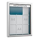 Vitrinas SOFTLINE, 90 mm de profundidade, 8 x DIN A4 vertical