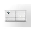 Vitrine murale BST, classe de protection incendie B1, 6 compartiments, portes coulissantes verrouillables, L 2020 x P 300 x H 1020 mm, aluminium/verre/métal, argenté-blanc