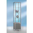 Vitrinekast, (hxd) 1860 x 400 mm, 3 glasplaten
