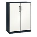 Vleugeldeurkast ASISTO C 3000, 3 ordnerhoogten, B 1000 mm, antraciet/wit