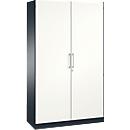 Vleugeldeurkast ASISTO C 3000, 5 ordnerhoogten, B 1200 mm, antraciet/wit