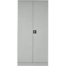 Vleugeldeurkast - staal - B 916 x D 422 x H 1950 mm - 5 OH - 4 legborden - afsluitbaar - lichtgrijs RAL 7035