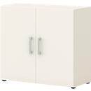 Vleugeldeurkast TEMPIO - van hout - 2 OH - B 800 x D 340 x H 720 mm - wit/wit