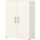 Vleugeldeurkast TEMPIO - van hout - 3 OH - B 800 x D 340 x H 1070 mm - wit/wit
