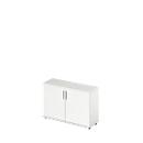 Vleugeldeurkast TETRIS WOOD - B 1200 x D 421 x H 800 mm - 2 OH - hoogte inclusief glijders - wit - ons merk Schäfer Shop Genius