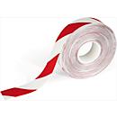 Vloermarkeringstape Durable, tweekleurig, zelfklevend, 30 m lengte, rood/wit