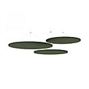 Voile de plafond acoustique rond vert chiné, set de 3 absorbant le son, moins de réverbération pour bureau/réunion/lounge, montage au plafond
