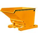 Volquete automático Bauer tipo 4A 1200, 3 puntos de desbloqueo, sistema de desenrollado, capacidad 1,2 m³, hasta 1500 kg, amarillo anaranjado RAL 2000
