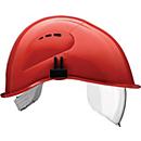 VOSS Schutzhelm VisorLight, karminrot, EN 397, PE, Visier EN 166, Kälte -30 °C, 6-Punkt-Gurtband, Kopfumfang 51-64 cm