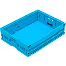 Vouwbak EURO 8622 V1- polypropeen - L 800 x B 600 x H 220 mm - 70 L - blauw