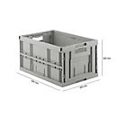 Vouwdoos in EURO-maat FK 6320, L 600 x B 400 x H 320 mm, 64 l, grijs