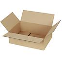 Vouwdozen, 1-wand, fijne fluit, B 300 x D 215 x H 140 mm, bruin, 20 stuks
