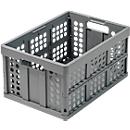 Vouwkrat voor inklapbare trolley CLAX, 46 l, grijs/zwart