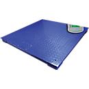 Wägebrücke Adam PT-112, Wägebereich 200 g-1000 kg, mit AE403 Display, B 1200 x T 1200 x H 100 mm, Stahl, blau