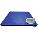 Wägebrücke Adam PT-312, Wägebereich 1000 g-3000 kg, mit AE403 Display, B 1200 x T 1200 x H 100 mm, Stahl, blau