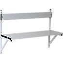 Wall bench, aluminium, 1015 mm wide, light grey (RAL 7035)