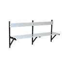 Wall bench, aluminium, 2000 mm wide, anthracite (RAL 7016)