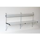 Wall bench, aluminium/stainless steel, 1500 mm wide