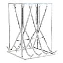 Wall bracket WSM inclined, bilateral, for castors up to 60 mm wide, W 1400 x D 1875 x H 2010 mm, galvanized steel, 8 seats