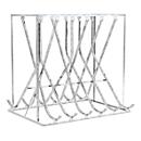 Wall bracket WSM inclined, bilateral, for castors up to 60 mm wide, W 2100 x D 1875 x H 2010 mm, galvanized steel, 12 seats