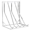 Wall bracket WSM inclined, one-sided, for castors up to 60 mm wide, W 1750 x D 1467 x H 2010 mm, galvanized steel, 5 places