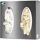 Wall dispenser VAR, for glove boxes/paper towel boxes, 2-compartment model