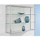 Wall display case, 1020 x 300 x 1020 mm, silver